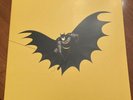 Batman The Animated Series Theme: Die Cut Bat-Shaped Vinyl; splatter gray/black.