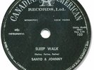 Rare 1959 SANTO & JOHNNY Rock’n Roll 78 RPM Record. Sleepwalk/All Night Diner