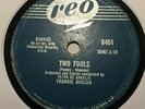 1957  FRANKIE AVALON 78 RPM REO CANADA 8404, TWO FOOLS,JUST ASK YOUR HEART VG