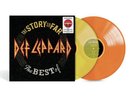 Def Leppard The Story So Far 2-LP   Translucent Yellow & Orange Vinyl   Sealed