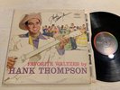 AUTOGRAPHED Hank Thompson LP Capitol Mono Favorite Waltzes By Hank SIGNED VG+/EX