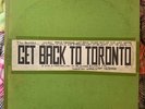 THE BEATLES   GET BACK TO TORONTO   1970 LP   I.P.F. RECORDS