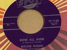 RITCHIE WEEMS 45 on SPOT---Wild in The Night & Mine all Mine---Garage VG++