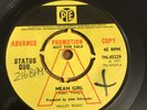 Very Rare Status Quo Advance Promo 7” 45 Single Mean Girl/Everything EX