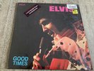 ELVIS PRESLEY ORIGINAL GOOD TIMES OPEN SHRINK HYPE STICKER CPL1-0475 1974 ORANGE