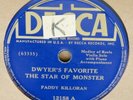 Decca 12158 - Paddy Killoran violin - Star of Monster - Irish reels dances 78rpm