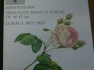 BEAUX ARTS TRIO /  MENDELSSOHN  trios op.49 & 66   / PHILIPS