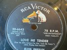 78RPM Rock n Roll: Elvis Presley 'Love Me Tender' Original USA Victor EX