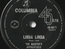 MASTER'S APPRENTICES 45: LINDA LINDA/MERRY-GO-ROUND AUSSIE COL 8677 EX-/EX+ 1969