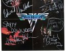 Van Halen fully autographed debut vinyl album - cover signed