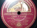 DISQUE 78 TOURS/78 RPM/JAZZ FRANCAIS/MICHEL WARLOP/JEAN SORBIER/C'EST A CAPRI