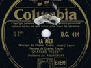 78 rpm CHARLES TRENET La Mer UK 1946 shellac Columbia 10”