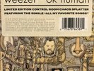 WEEZER OK Human LP vinyl RARE Clear Splatter Indie Store Exclusive SOLD OUT
