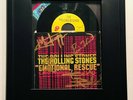 Rolling Stones SIGNED Emotional Rescue Single FRAMED w/Guest Pass'95 tour w/COA