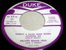 HEAVEN BOUND FOUR- THERE'S A HAND GONE BEFORE LEADING ME - GOSPEL, DUKE 203 (VG)