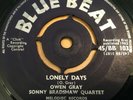 Owen Gray, Sonny Bradshaw ?– Lonely Days / No Good Woman BLUE BEAT BB103 EX+