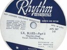 Saunders King - S.K. Blues-Parts 1&2 - Rhythm 78 rpm single
