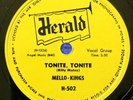 The Mello Kings 1957 DOOWOP 78 Tonite Tonite / Do Baby Do HERALD 502 VG+++/MINT-