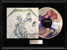 METALLICA AND JUSTICE FOR ALL WHITE GOLD SILVER PLATINUM TONED RECORD VINYL LP