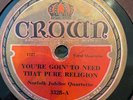 Crown( PARAMOUNT) 3328 Norfolk Qrt WHERE IS THE GAMBLIN' MAN   78rpm V 1927
