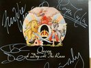 Autographed rock vinyl music albums 