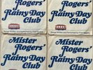 4 Vintage 1973 Mister Rogers Rainy Day Club 45 Records With Sleeves Mr. Rogers