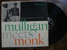MULLIGAN MEETS MONK LP-RIVERSIDE RLP 1106-STEREO-DEEP DG  JAZZ- THELONIUOS GERRY