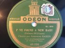 RARE 78 rpm JOSEPHINE BAKER - I've found a new baby - ODEON 49.226
