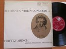 RB-16124 ED1 Beethoven Violin Concerto Heifetz Munch 1956 NEAR MINT RCA Mono LP