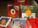 ELVIS PRESLEY fantastic bargain, 1960s record box with 37 Elvis 7