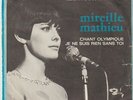 45T. MIREILLE MATHIEU. Xes JEUX OLYMPIQUES D'HIVER-GRENOBLE 1968. HORS COMMERCE
