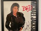 Michael Jackson signed record album cover 12” framed