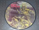 Iron Maiden - Running free / Sanctuary - UK Promo Picture LP grey marble rim