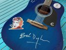 bob Dylan autograph guitare EPIPHONE PRO1 TL BLUE signed live concert collectors