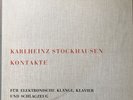 Karlheinz Stockhausen Kontakte II 1963 Elektronische Klänge Klavier WER 60009 LP
