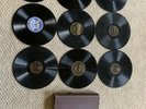 Vintage 78 rpm records (Broadway, Victor, Perfect, Radiex) Victrola