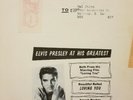 Elvis Presley Loving You/Teddy Bear Bootleg Reproduction 45 Picture Sleeve Only