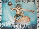 SACRED REICH SURF NICARAGUA  AQUA BLUE/BLACK SPLATTER VINYL NEW&SEALED