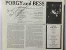 TODD DUNCAN autographed PORGY AND BESS LP: Original Cast Musical MCA Reissue