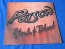 POISON / Flesh & Blood OG SPAIN 1st PRESS LP 1990   HAIR GLAM HEAVY ROCK