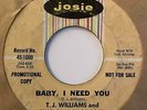 Northern Soul 45 T.J. WILLIAMS & TWO SHADES OF SOUL Baby, I Need You HEAR Josie