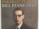 BILL EVANS TRIO Portrait In Jazz RIVERSIDE LP VG+ rare sawtooth edge 1st press