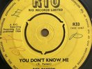 ROY PANTON / EDWARDS ALL STARS   You don't know me / Dr.No   RIO R33 7