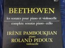 Beethoven Sonatas Piano & Cello Pamboukjian Pidoux, 3 LP Box Harmonia Mundi