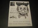 Motorhead OG 80's 90's Flyer Poster Art Concert Show Heavy Metal Metro Chicago