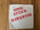 Hawkwind Sonic Attack single in cloth bag , original release