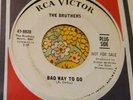 Smoking Garage Punk Ripper Promo 45 The Bruthers Bad Way to Go HEAR