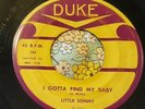 Blues R&B 45 Little Sonny I Gotta Find My Baby / Hear My Woman Calling DUKE HEAR