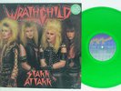 WRATHCHILD STAKK ATTAKK HEAVY METAL HMR LP 18 UK CLEAR GREEN VINYL VINYL LP