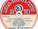 12'' Arthur Freed D. Reynolds & C. Charisse Radio Interview Singing in the Rain